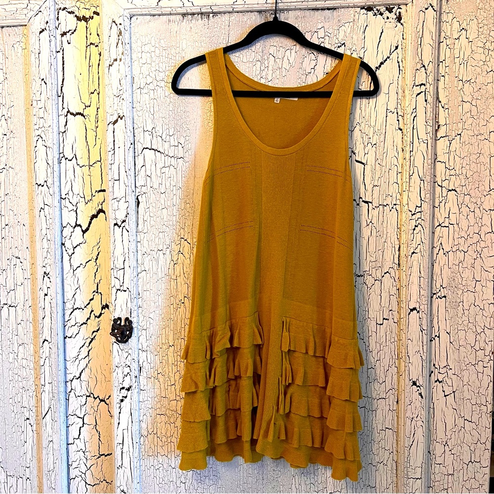 Rachel ray mustard fall dress